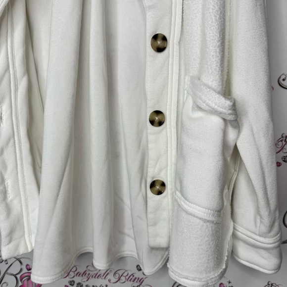 Knox rose jacket coat sweater White Button-Up Cardigan fleece soft cozy - Picture 9 of 9